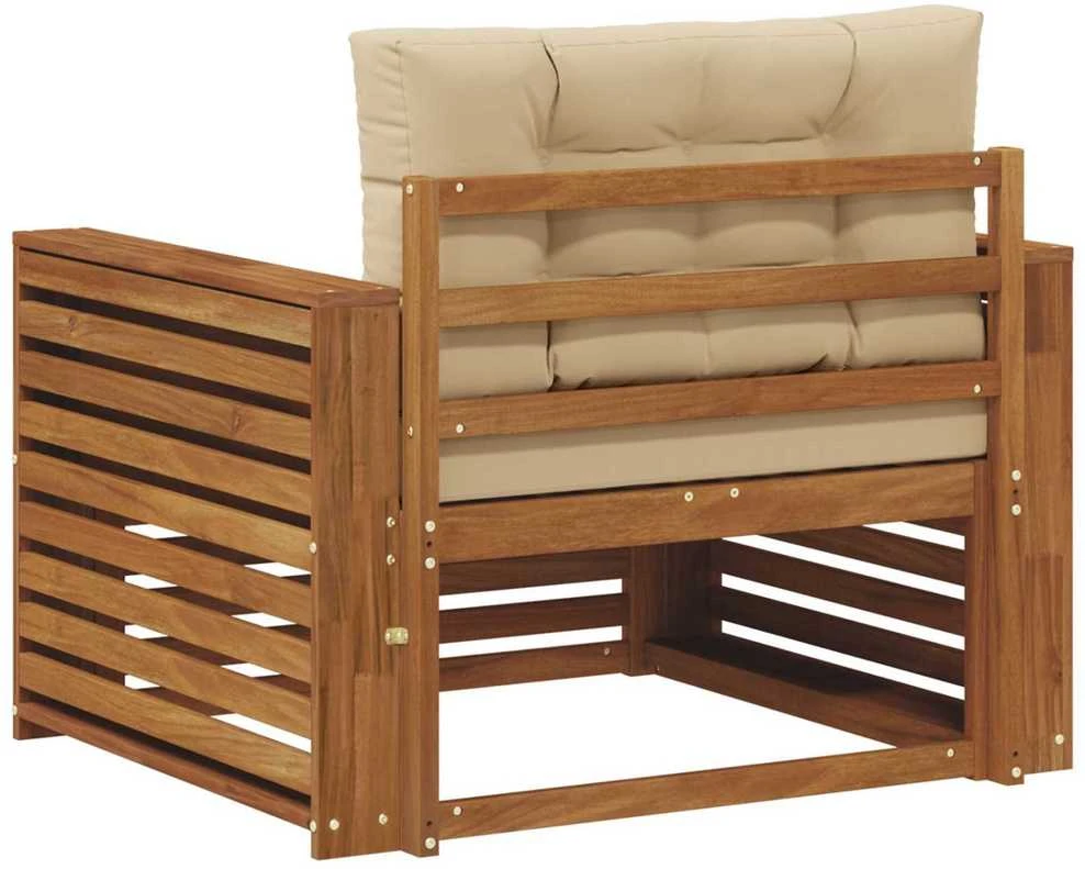 Lauko sofa Tvirta akacijos mediena ir poliesteris