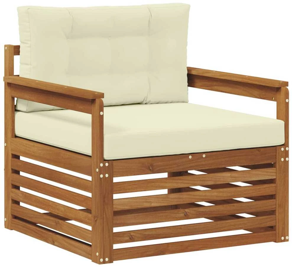 Lauko sofa Tvirta akacijos mediena ir poliesteris