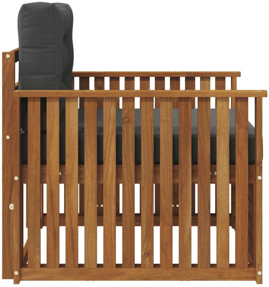 Lauko sofa Tvirta akacijos mediena ir poliesteris