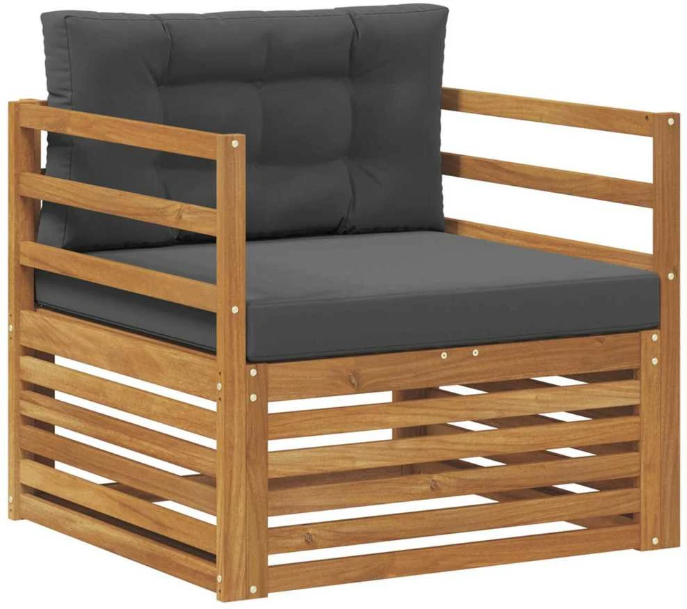 Lauko sofa Tvirta akacijos mediena ir poliesteris