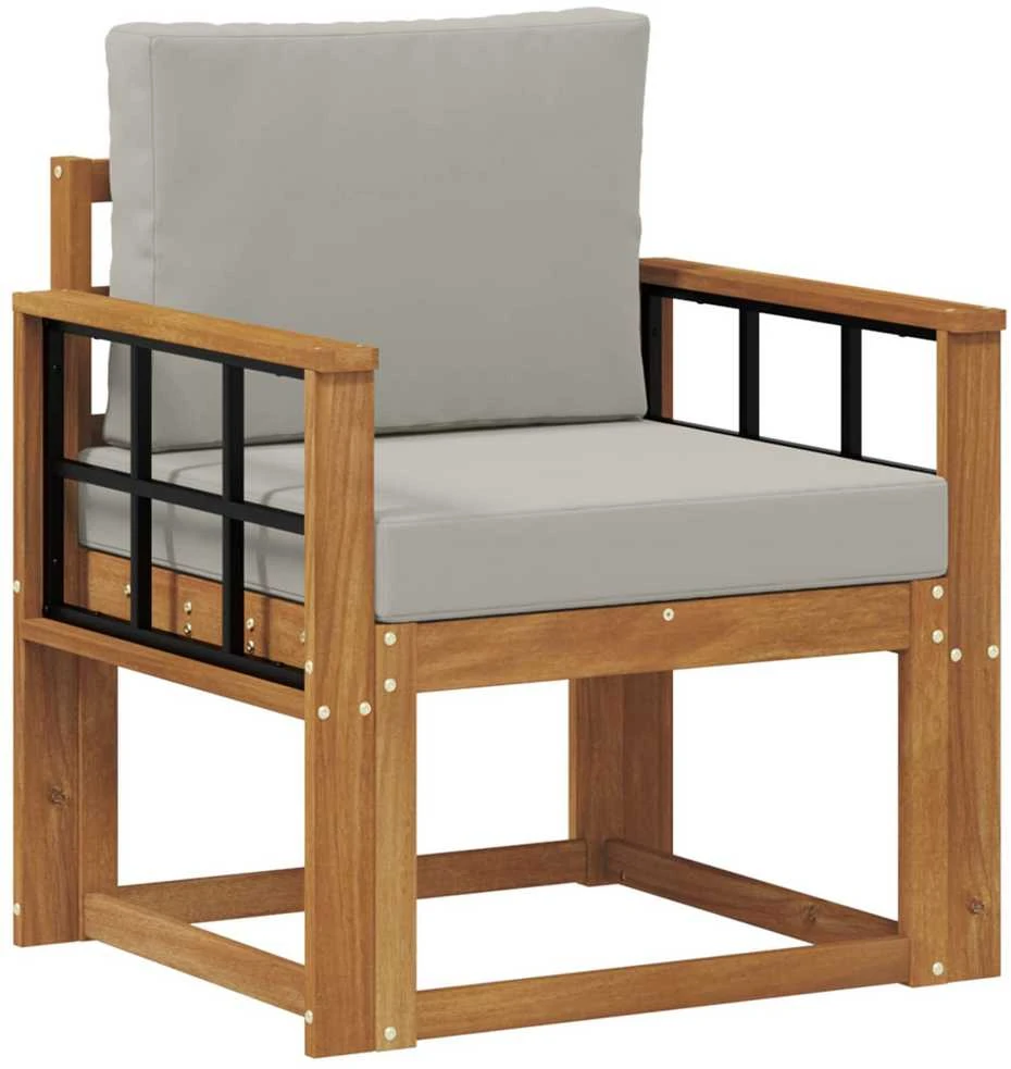 Lauko sofa Tvirta akacijos mediena ir poliesteris