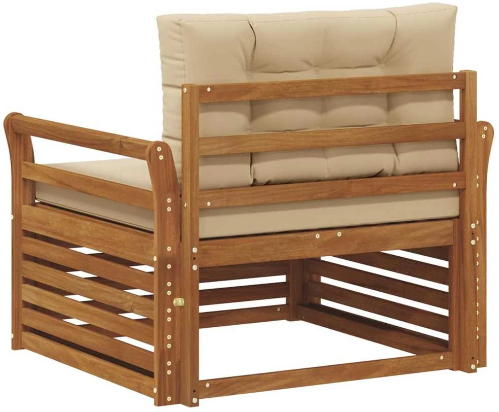 Lauko sofa Tvirta akacijos mediena ir poliesteris