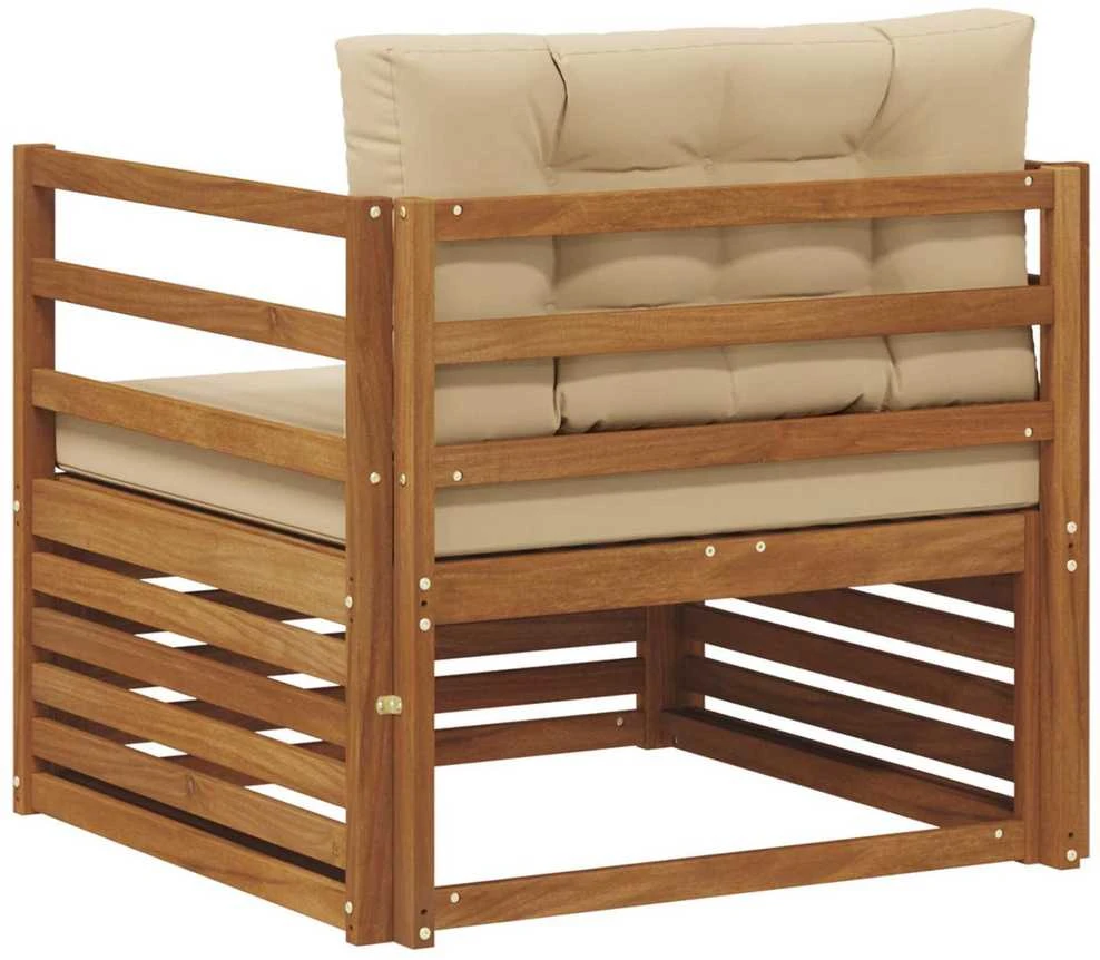 Lauko sofa Tvirta akacijos mediena ir poliesteris