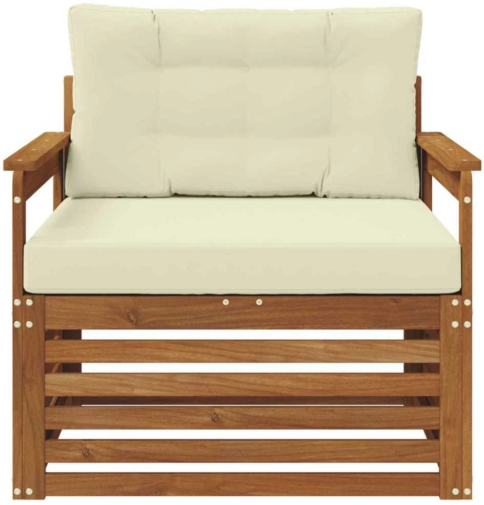 Lauko sofa Tvirta akacijos mediena ir poliesteris