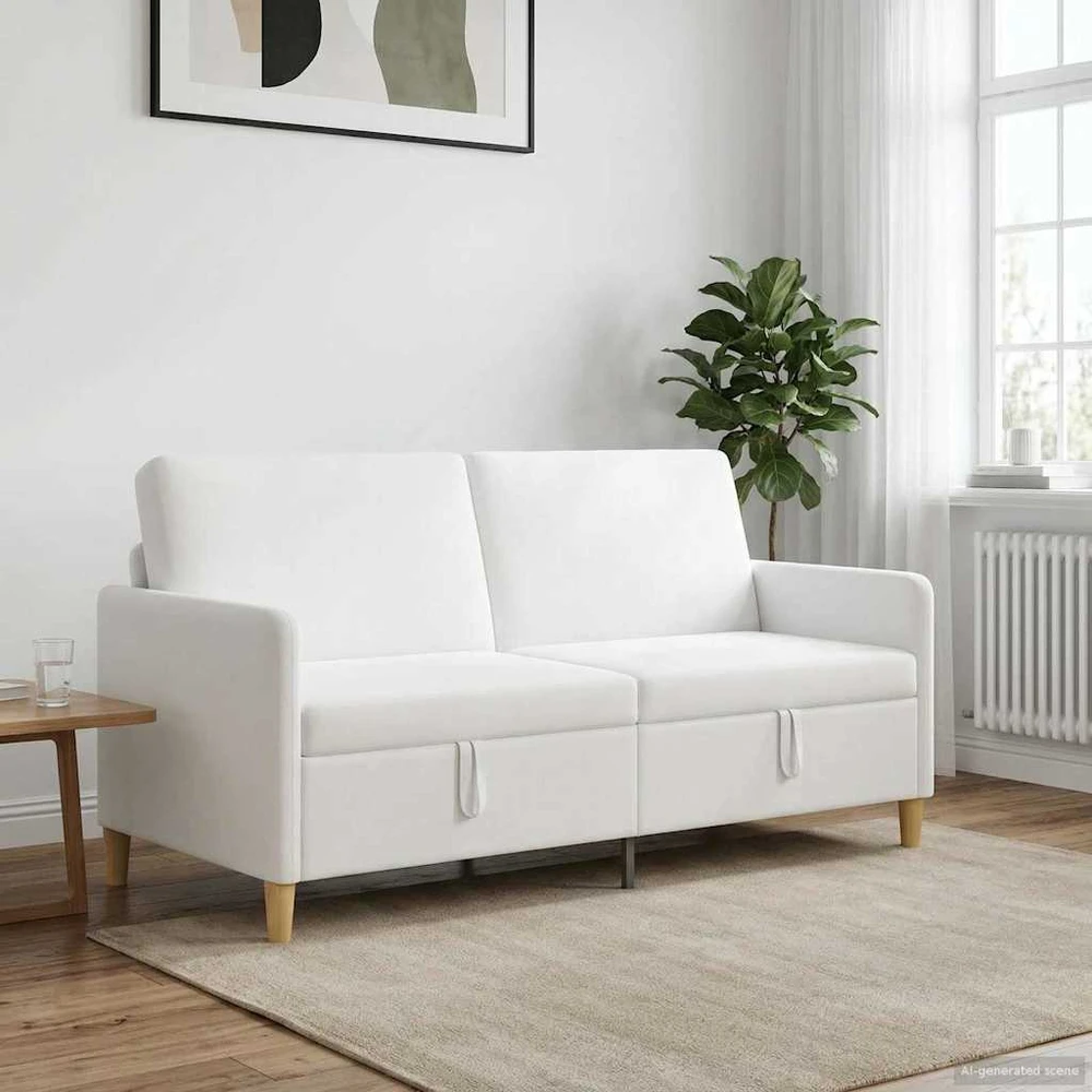 Sofa su saugojimo vieta Balta 172 x 78 x 87 cm Poliesteris