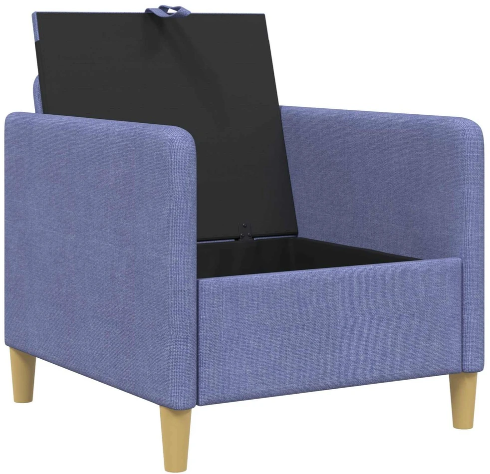 Sofa su saugojimo vieta Džinsinės mėlynos 72 x 78 x 87 cm