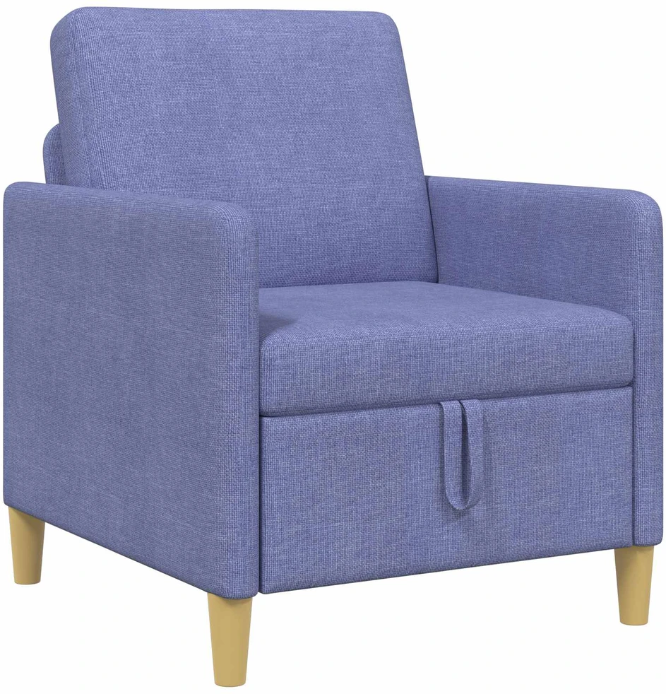 Sofa su saugojimo vieta Džinsinės mėlynos 72 x 78 x 87 cm