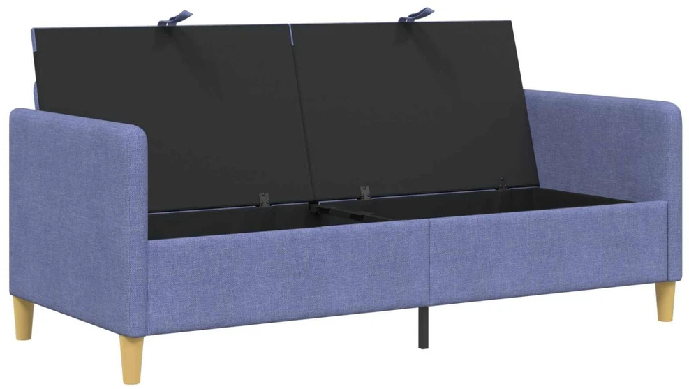 Sofa su saugojimo vieta Džinsinės mėlynos 172 x 78 x 87 cm