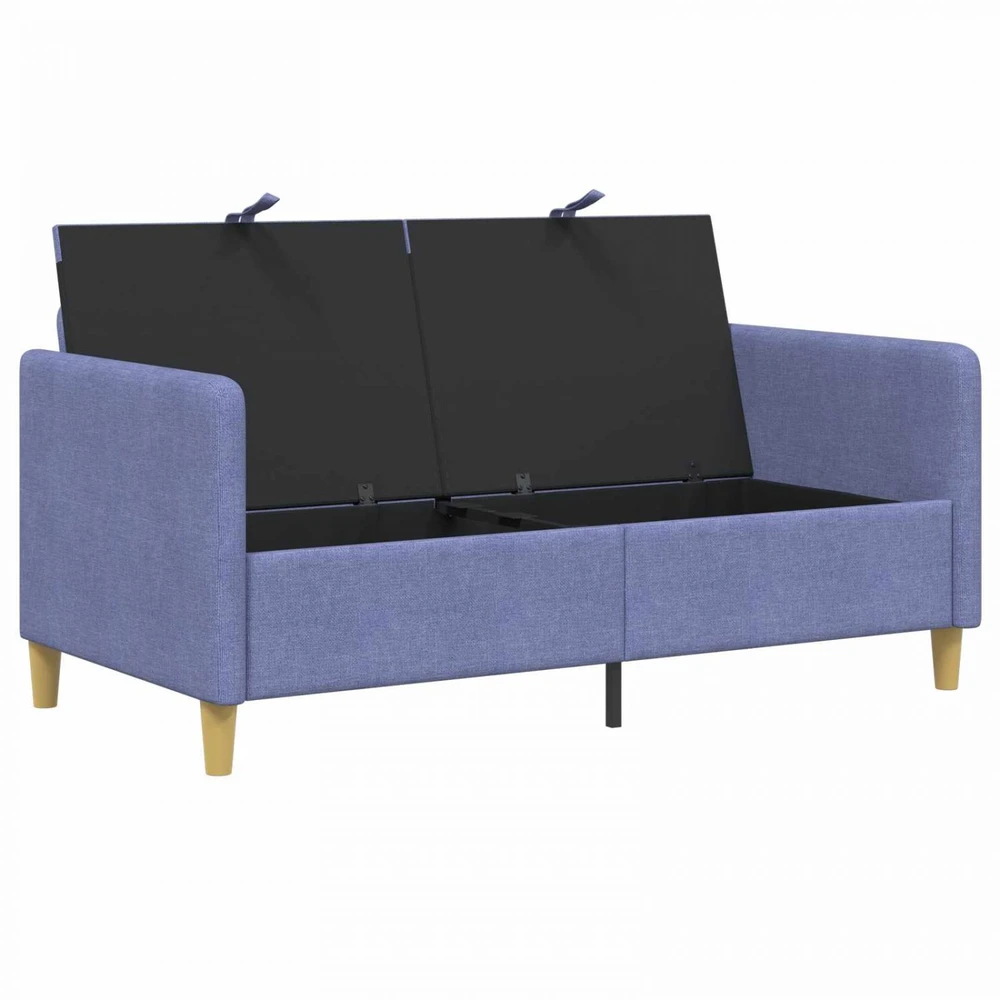 Sofa su saugojimo vieta Džinsinės mėlynos 152 x 78 x 87 cm