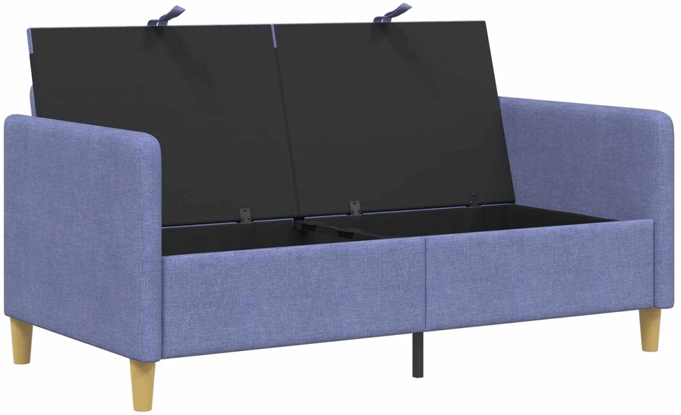 Sofa su saugojimo vieta Džinsinės mėlynos 152 x 78 x 87 cm