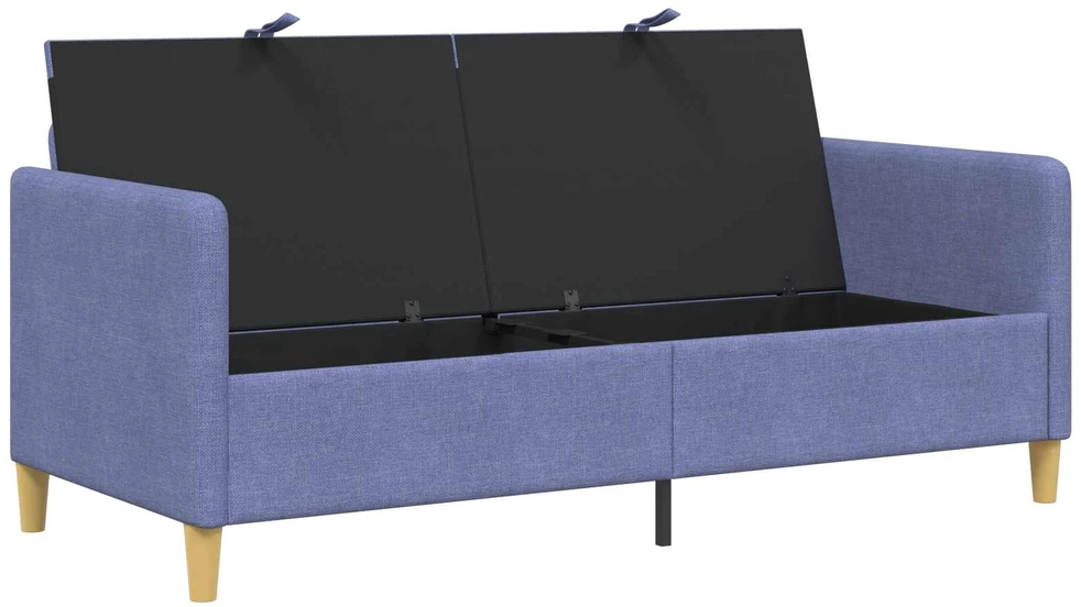 Sofa su saugojimo vieta Džinsinės mėlynos 172 x 78 x 87 cm