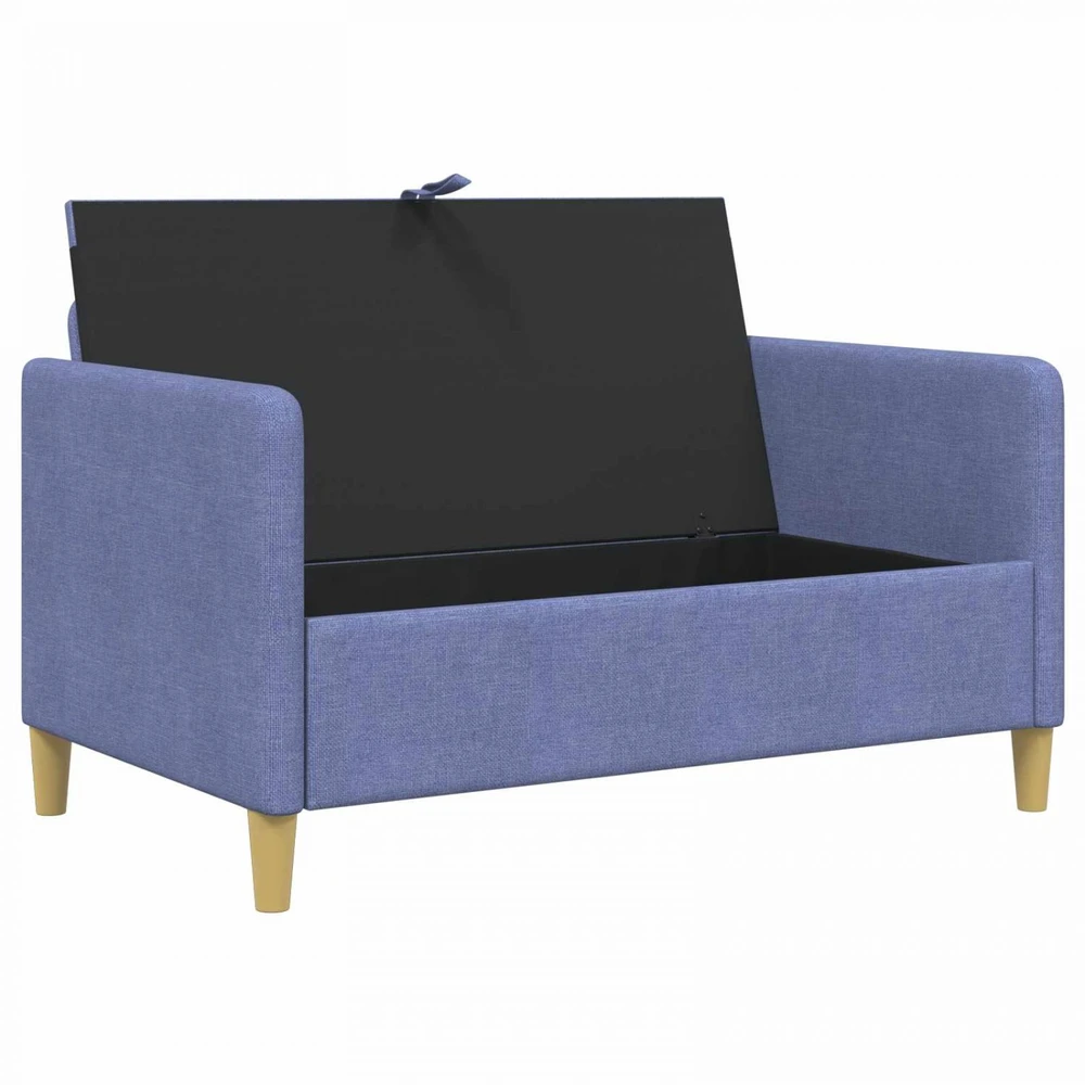 Sofa su saugojimo vieta Džinsinės mėlynos 122 x 78 x 87 cm