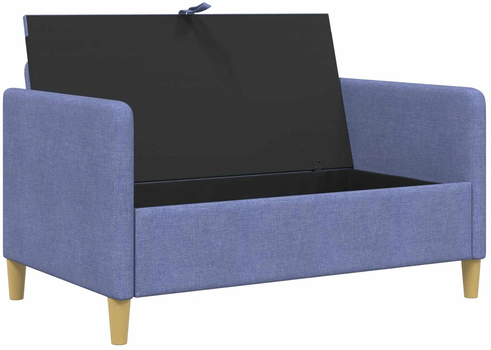 Sofa su saugojimo vieta Džinsinės mėlynos 122 x 78 x 87 cm