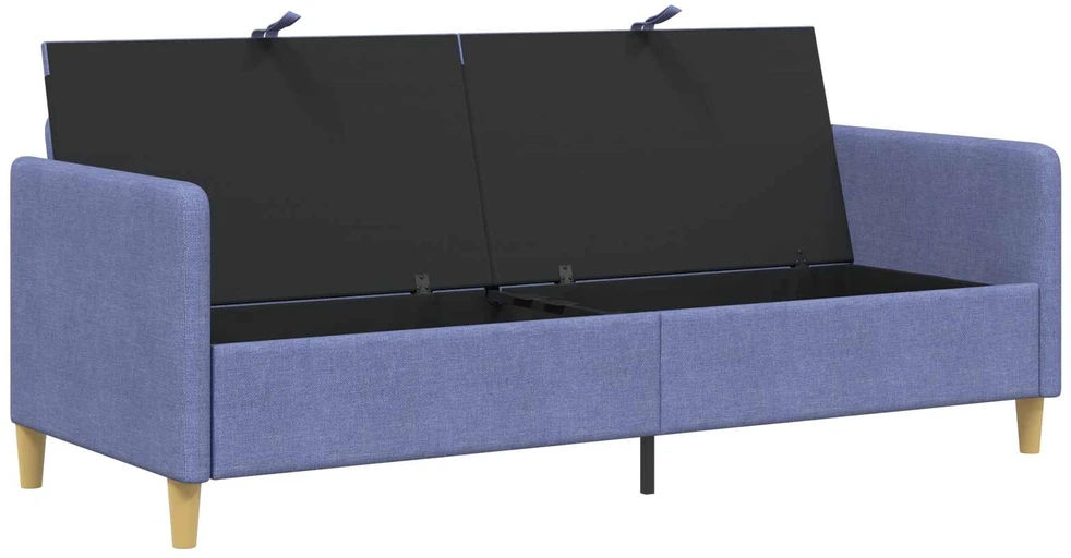 Sofa su saugojimo vieta Džinsinės mėlynos 192 x 78 x 87 cm