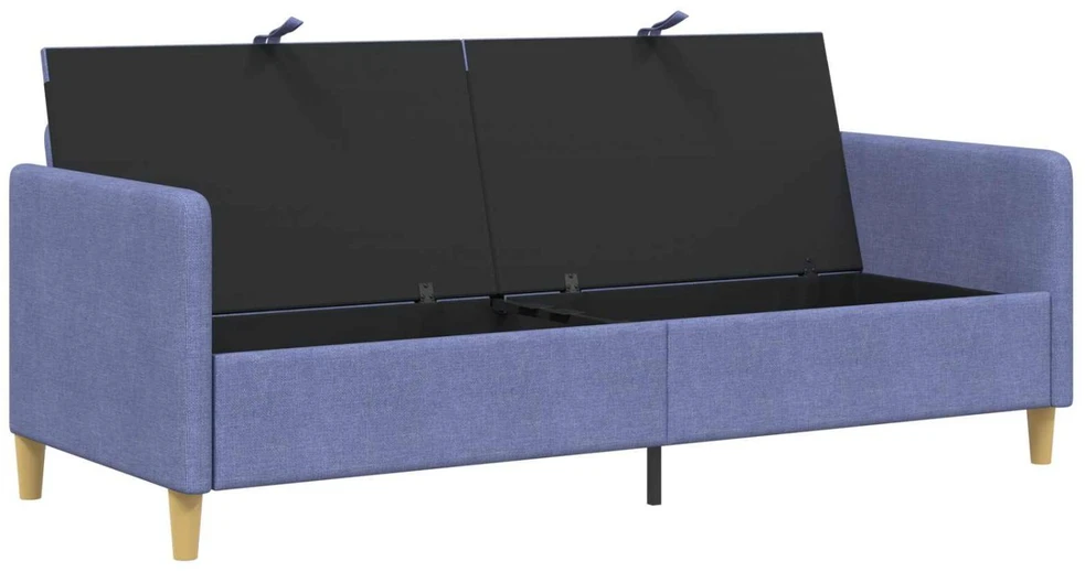 Sofa su saugojimo vieta Džinsinės mėlynos 192 x 78 x 87 cm