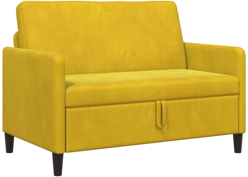 Sofa su saugojimo vieta Geltona 122 x 78 x 87 cm Poliesteris