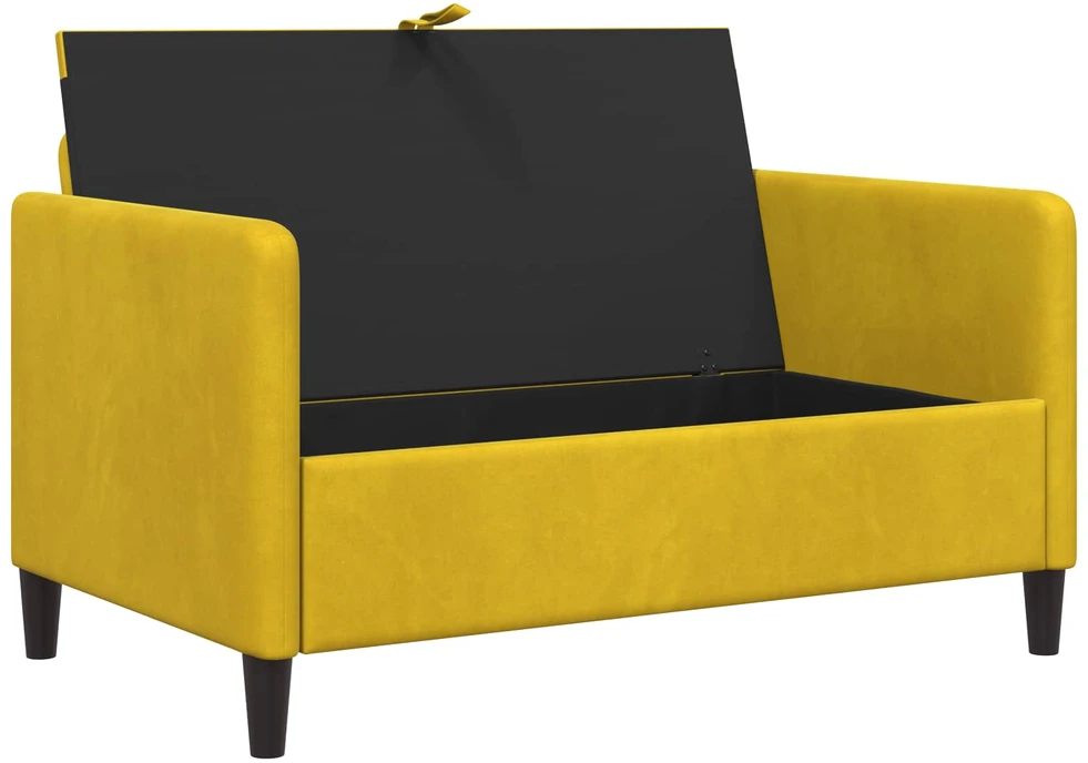 Sofa su saugojimo vieta Geltona 122 x 78 x 87 cm Poliesteris