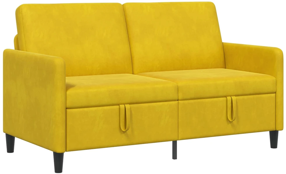 Sofa su saugojimo vieta Geltona 152 x 78 x 87 cm Poliesteris