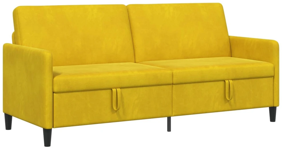Sofa su saugojimo vieta Geltona 192 x 78 x 87 cm Poliesteris