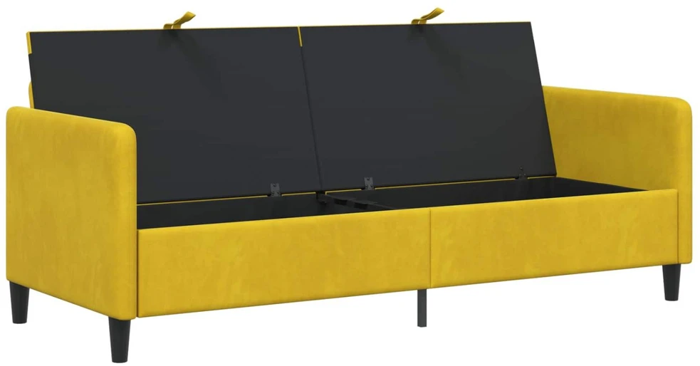 Sofa su saugojimo vieta Geltona 192 x 78 x 87 cm Poliesteris