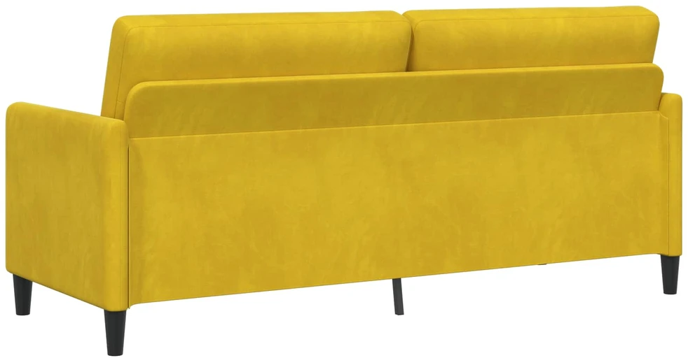 Sofa su saugojimo vieta 3 vietos Geltona 192 x 78 x 87 cm