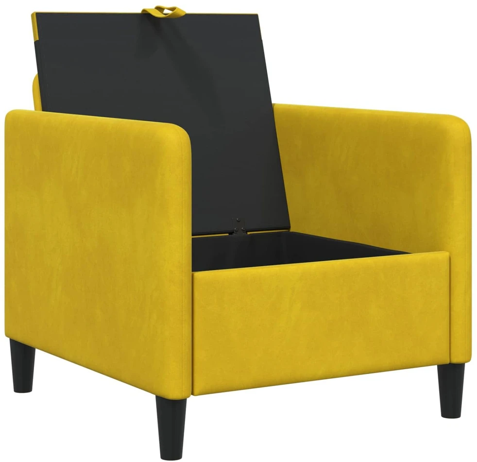 Sofa su saugojimo vieta Geltona 72 x 78 x 87 cm Poliesteris