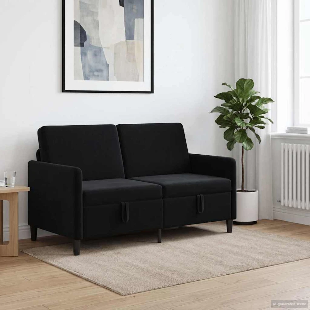Sofa su saugojimo vieta Juoda 152 x 78 x 87 cm Poliesteris