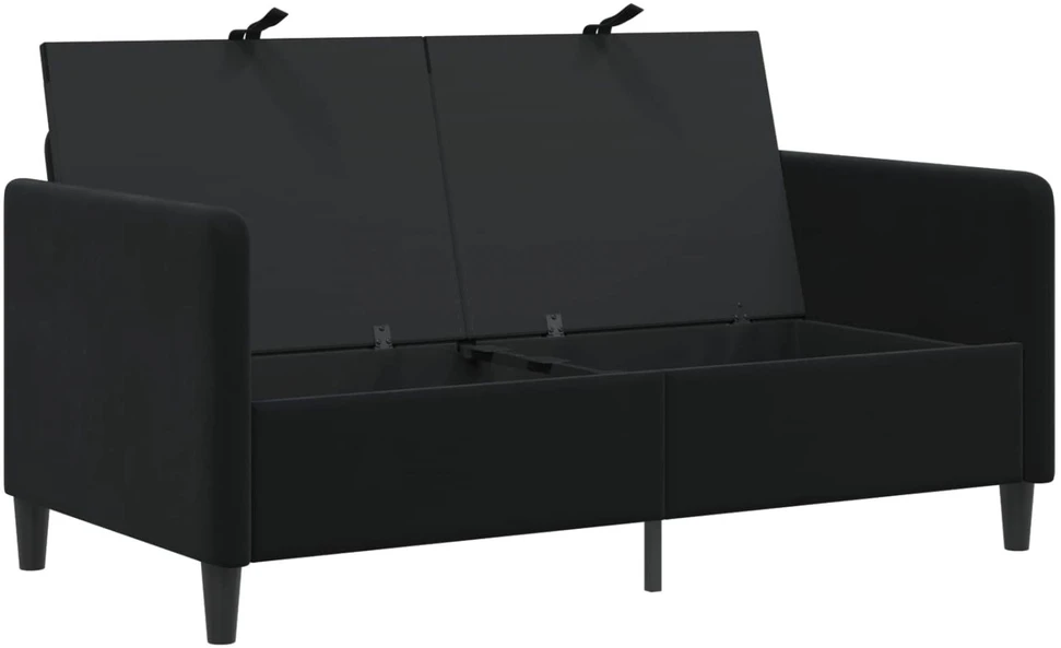 Sofa su saugojimo vieta Juoda 152 x 78 x 87 cm Poliesteris