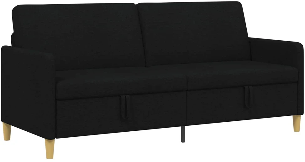 Sofa su saugojimo vieta Juoda 192 x 78 x 87 cm Poliesteris