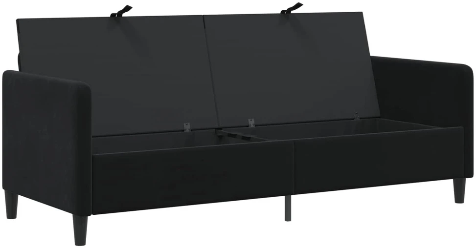Sofa su saugojimo vieta Juoda 192 x 78 x 87 cm Poliesteris