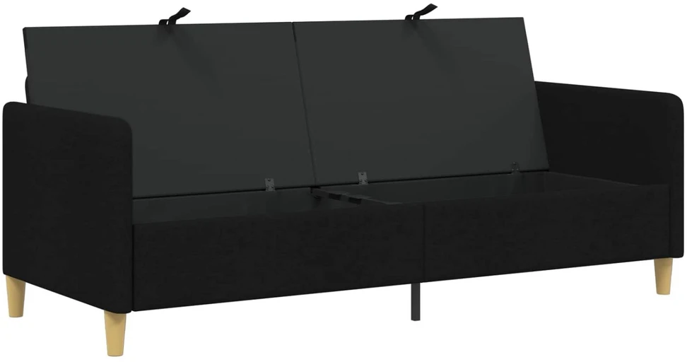 Sofa su saugojimo vieta Juoda 192 x 78 x 87 cm Poliesteris