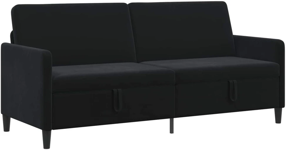 Sofa su saugojimo vieta Juoda 192 x 78 x 87 cm Poliesteris