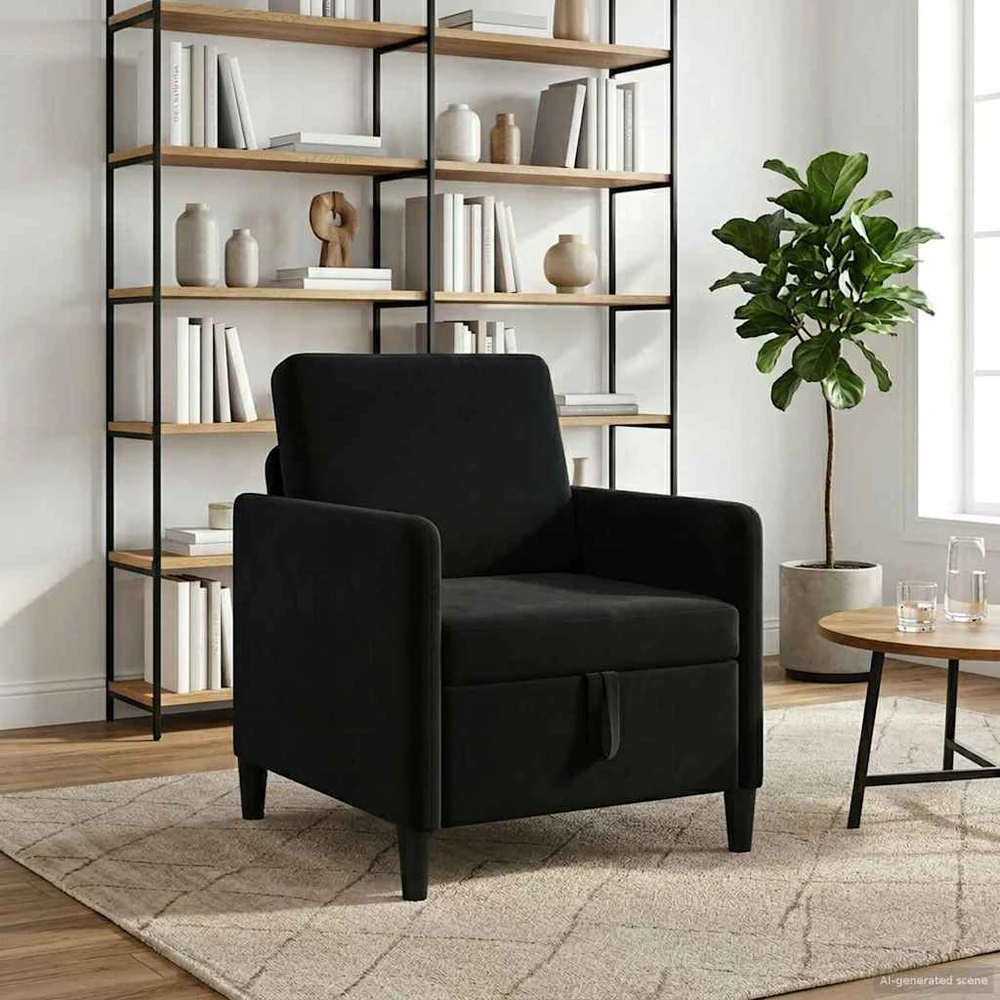 Sofa su saugojimo vieta Juoda 72 x 78 x 87 cm Poliesteris