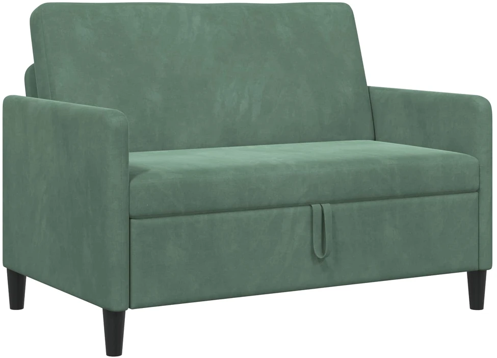Sofa su saugojimo vieta Jūrinė žalia 122 x 78 x 87 cm