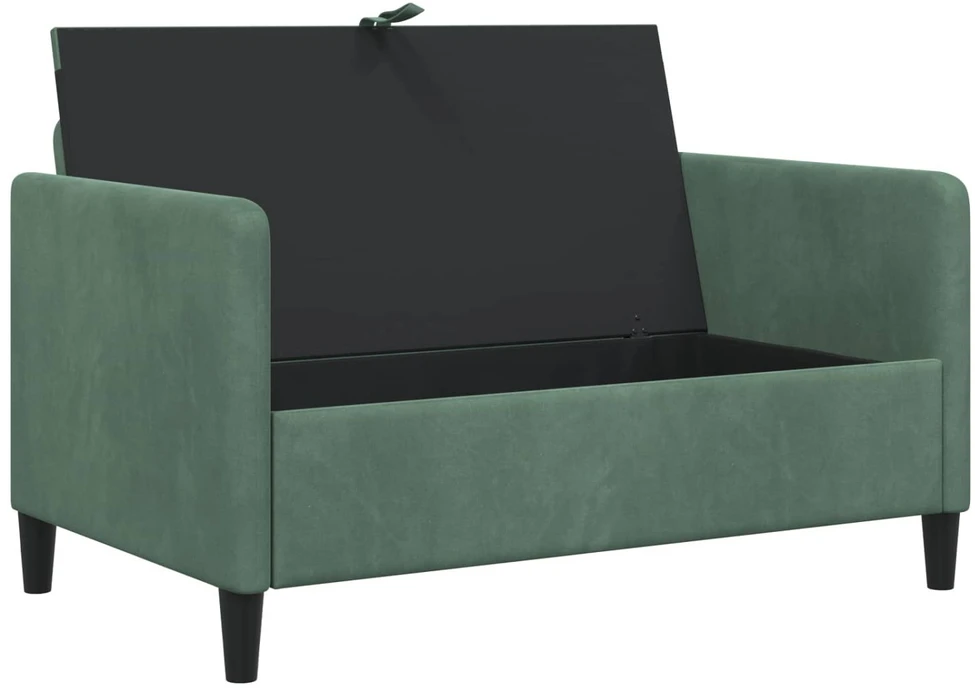 Sofa su saugojimo vieta Jūrinė žalia 122 x 78 x 87 cm