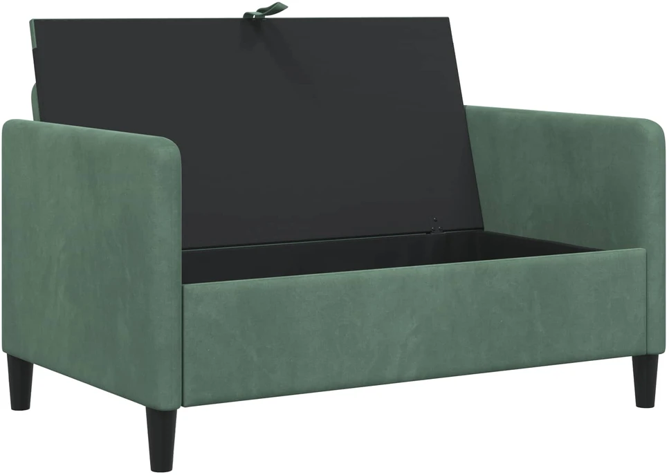 Sofa su saugojimo vieta Jūrinė žalia 122 x 78 x 87 cm