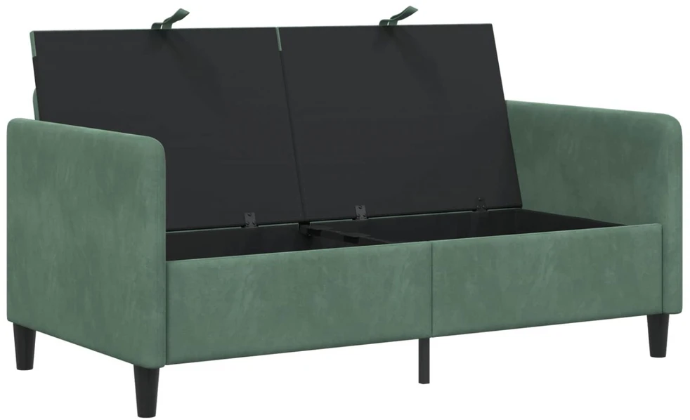 Sofa su saugojimo vieta Jūrinė žalia 152 x 78 x 87 cm