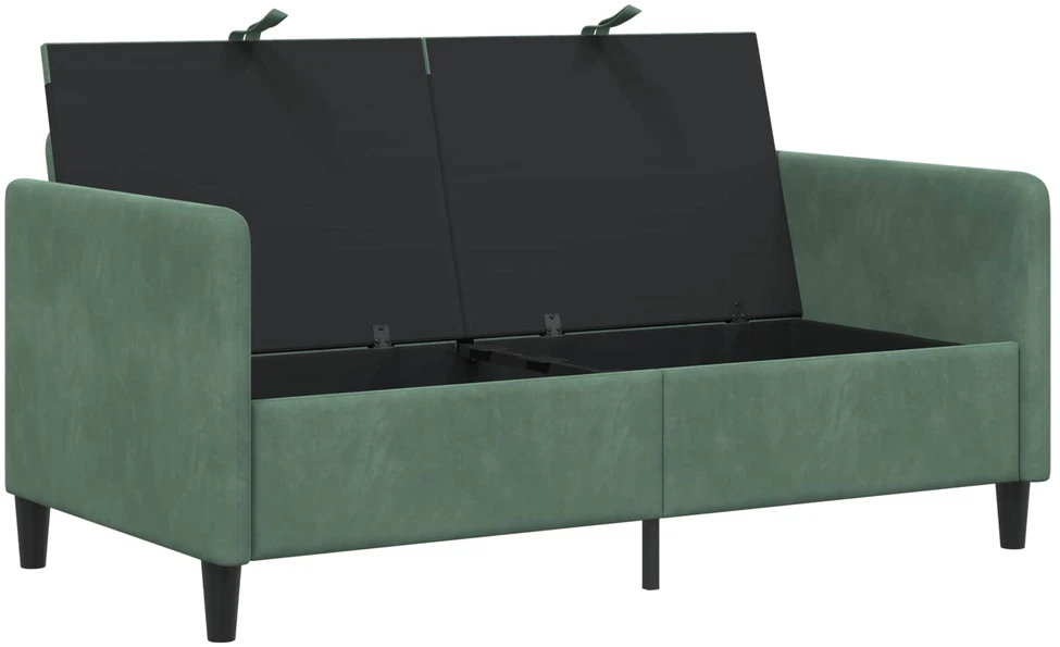 Sofa su saugojimo vieta Jūrinė žalia 152 x 78 x 87 cm