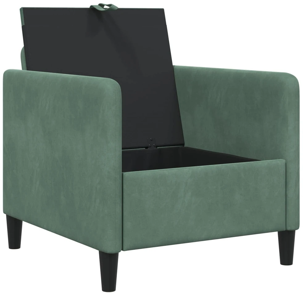 Sofa su saugojimo vieta Jūrinė žalia 72 x 78 x 87 cm
