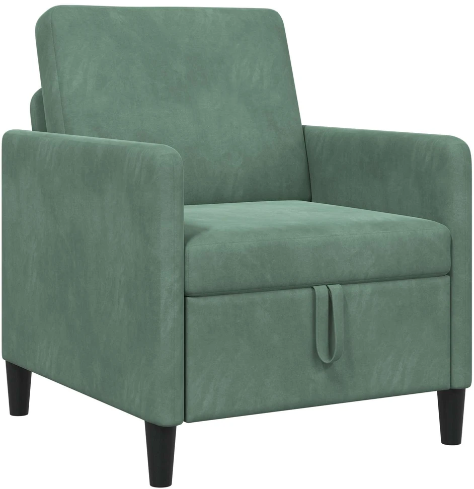 Sofa su saugojimo vieta Jūrinė žalia 72 x 78 x 87 cm