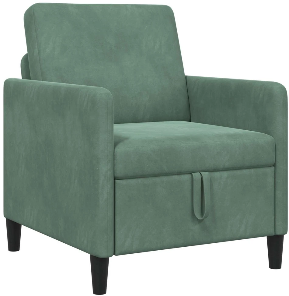 Sofa su saugojimo vieta Jūrinė žalia 72 x 78 x 87 cm