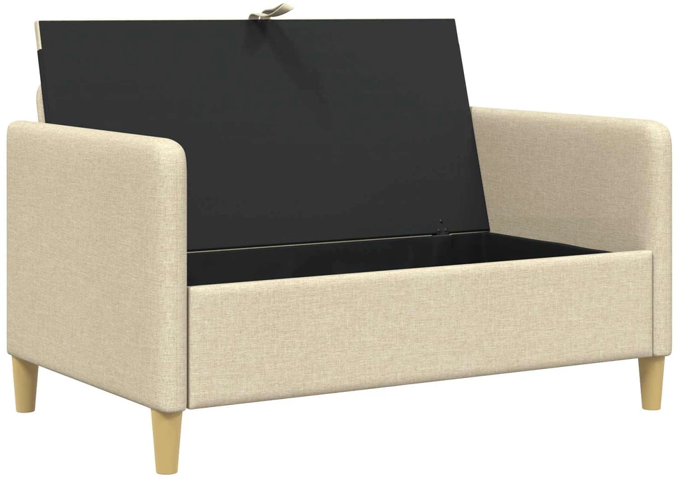 Sofa su saugojimo vieta Kreminė 122 x 78 x 87 cm Poliesteris