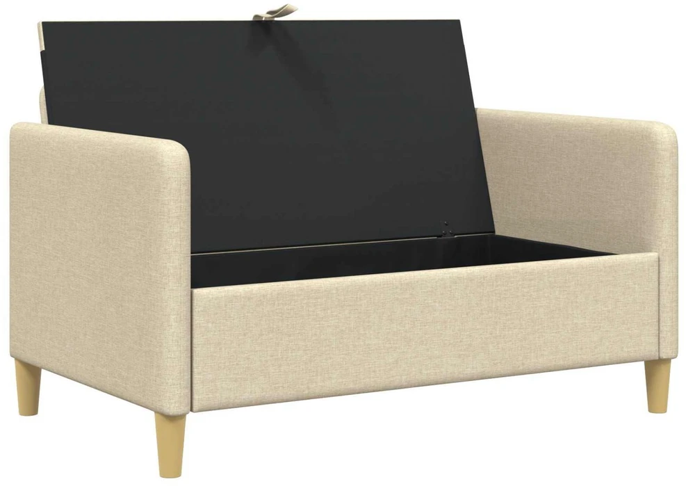 Sofa su saugojimo vieta Kreminė 122 x 78 x 87 cm Poliesteris