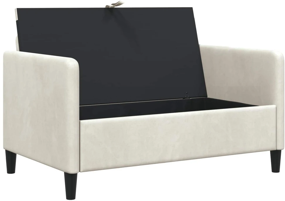 Sofa su saugojimo vieta Kreminė 122 x 78 x 87 cm Poliesteris