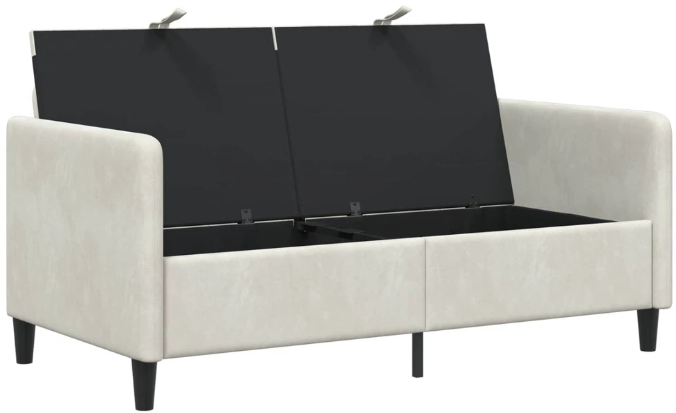Sofa su saugojimo vieta Kreminė 152 x 78 x 87 cm Poliesteris