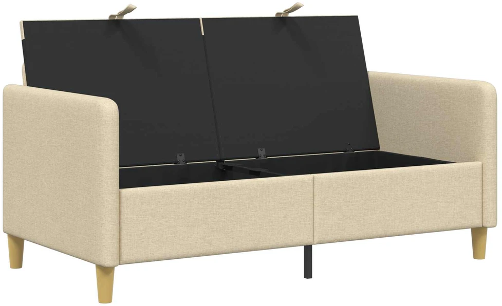 Sofa su saugojimo vieta Kreminė 152 x 78 x 87 cm Poliesteris