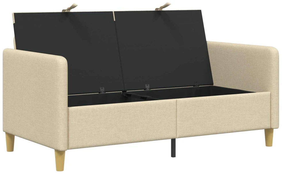 Sofa su saugojimo vieta Kreminė 152 x 78 x 87 cm Poliesteris