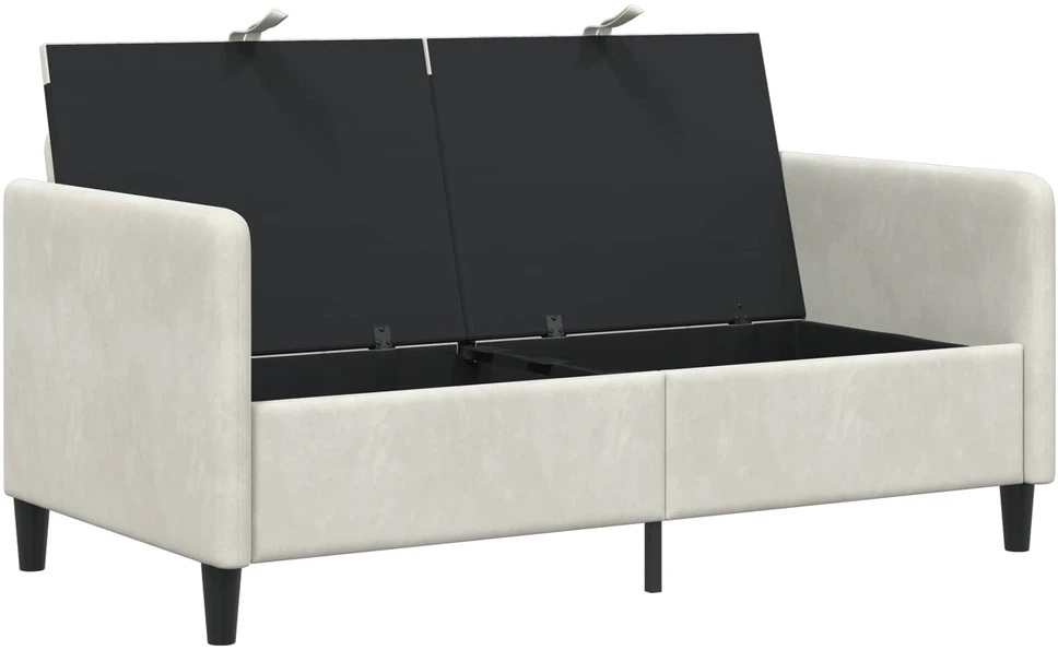 Sofa su saugojimo vieta Kreminė 152 x 78 x 87 cm Poliesteris