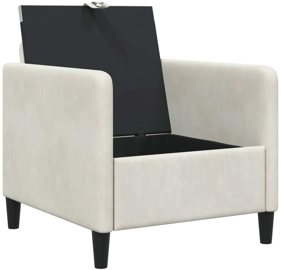 Sofa su saugojimo vieta Kreminė 72 x 78 x 87 cm Poliesteris