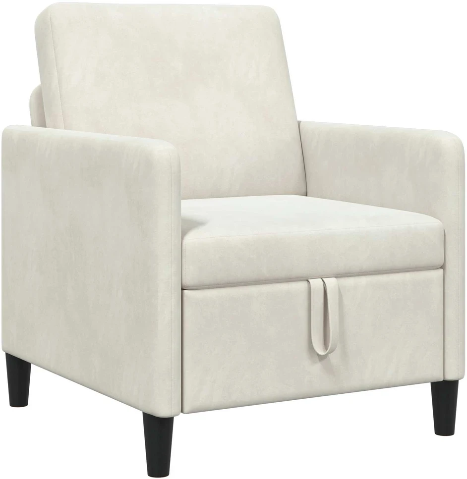 Sofa su saugojimo vieta Kreminė 72 x 78 x 87 cm Poliesteris
